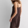 Asymmetric Slip in Viscose Satin with Lace