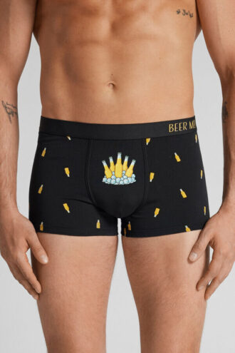 Beer Bottle Print Superior Cotton Boxers