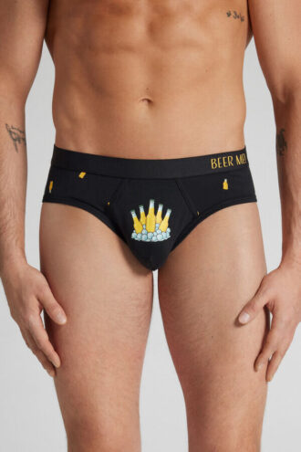 Beer Bottle Print Superior Cotton Briefs