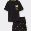 Beer Print Short Cotton Pajamas