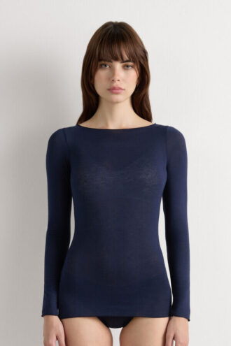 Boat Neck Modal Cashmere Ultralight Top