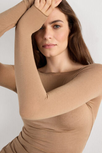 Boat Neck Modal Cashmere Ultralight Top