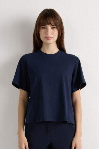 Boxy Fit Short Sleeve Top in Cotton