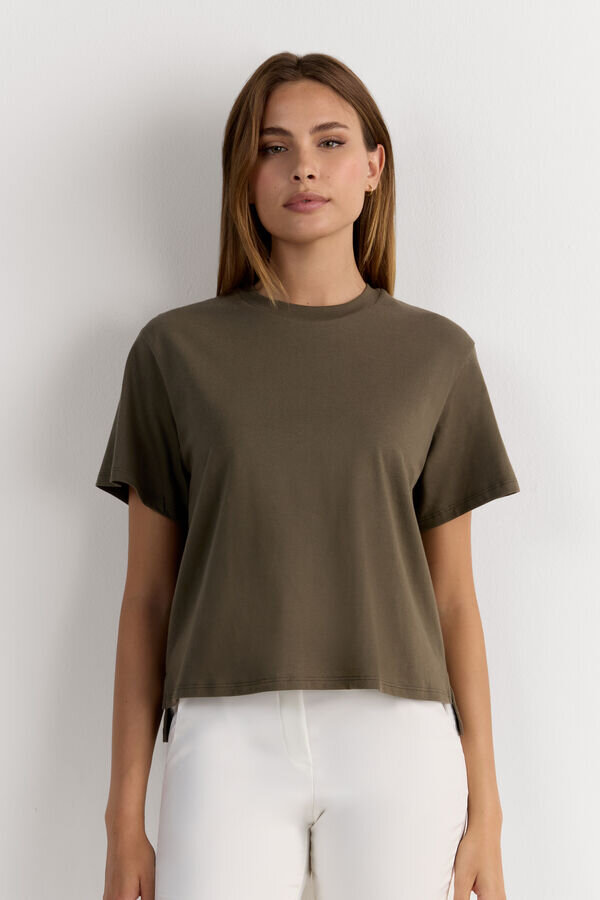 Boxy Fit Short Sleeve Top in Cotton Boxy Fit Short Sleeve Top in Cotton