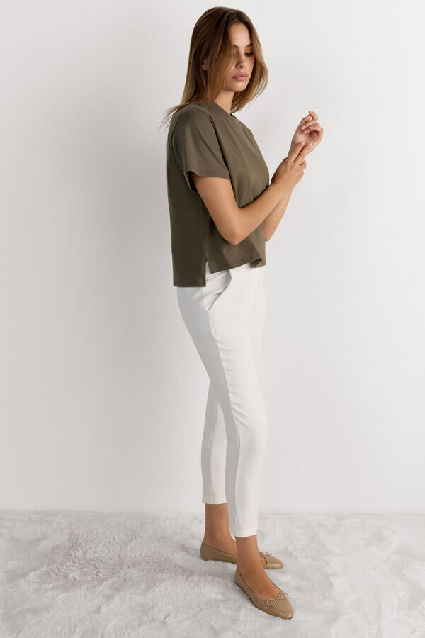 Boxy Fit Short Sleeve Top in Cotton Boxy Fit Short Sleeve Top in Cotton