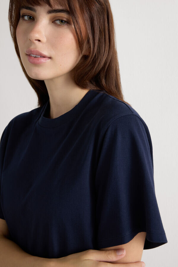 Boxy Fit Short Sleeve Top in Cotton Boxy Fit Short Sleeve Top in Cotton
