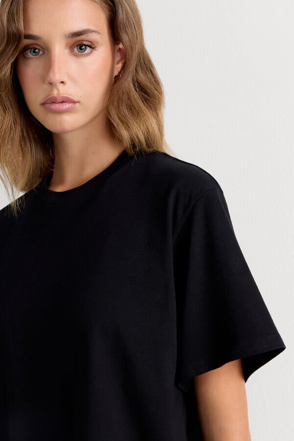 Boxy Fit Short Sleeve Top in Cotton Boxy Fit Short Sleeve Top in Cotton