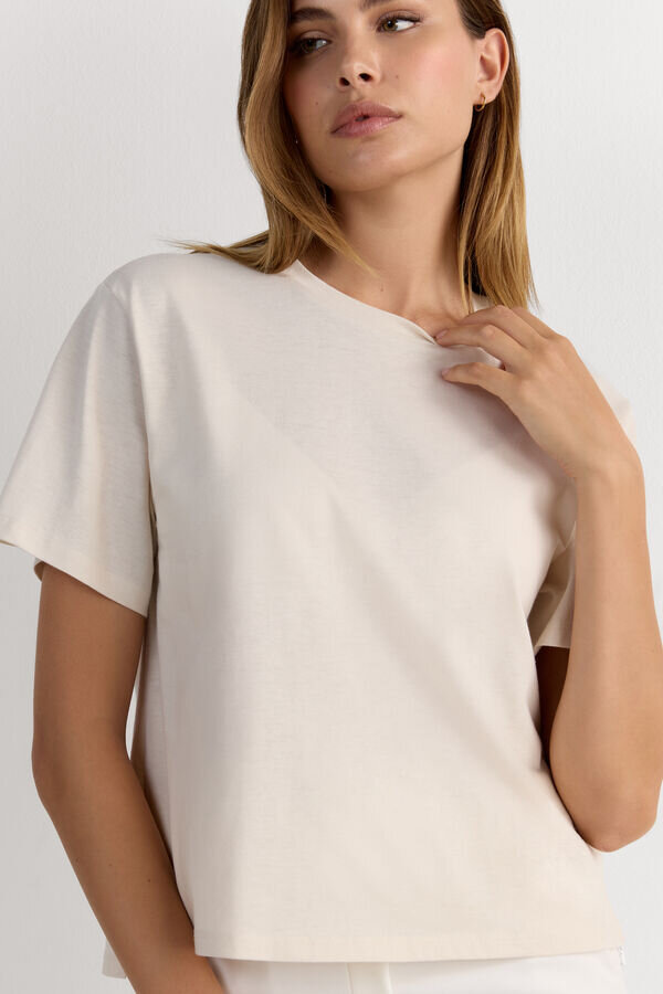 Boxy Fit Short Sleeve Top in Cotton Boxy Fit Short Sleeve Top in Cotton