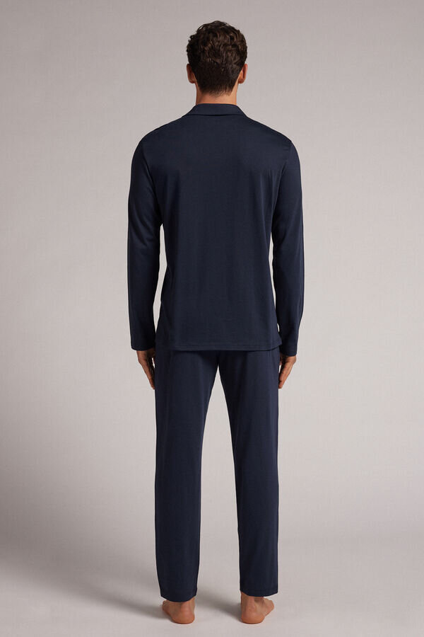 Button Front Full Length Pajamas in Superior Cotton Button Front Full Length Pajamas in Superior Cotton