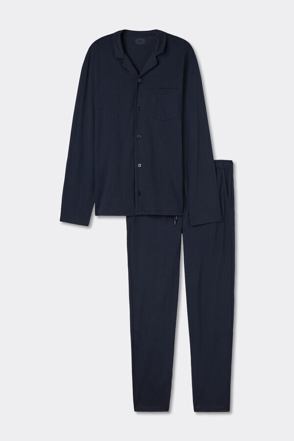 Button Front Full Length Pajamas in Superior Cotton Button Front Full Length Pajamas in Superior Cotton