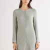 Button-Front Lace Detail Nightdress