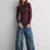 Cable Knit Bateau Neck Top in Ultralight with Cashmere