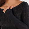 Cable Knit Bateau Neck Top in Ultralight with Cashmere