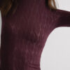 Cable Knit Bateau Neck Top in Ultralight with Cashmere