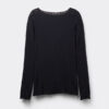 Cable Knit Bateau Neck Top in Ultralight with Cashmere