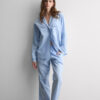 Chambray Ni Full Length Pajamas in Cotton and Modal