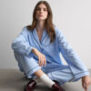 Chambray Ni Full Length Pajamas in Cotton and Modal