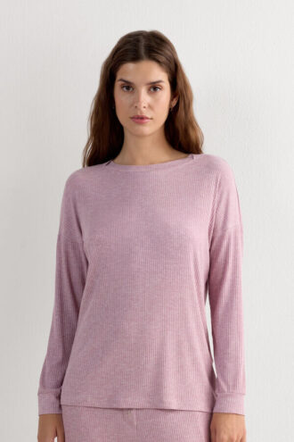 Comfort Chic Bateau Neck Long Sleeve Modal Top