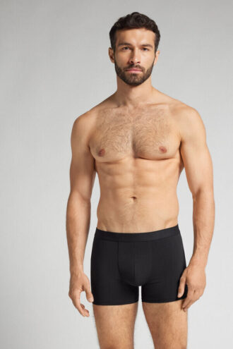 Cotton Boxers with Exposed Elastic