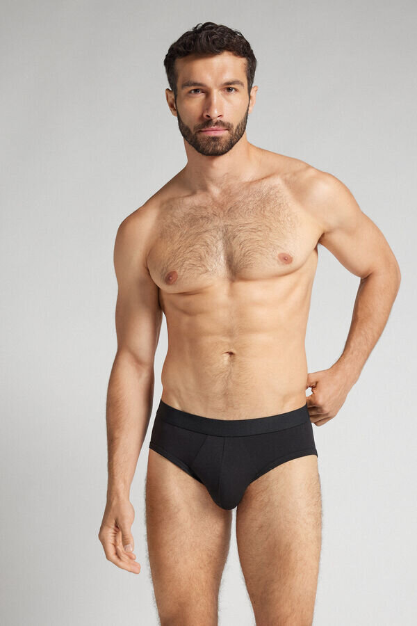 Cotton Briefs with Exposed Elastic Cotton Briefs with Exposed Elastic