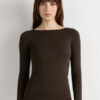 Crewneck Top in Modal Light with Cashmere Lame