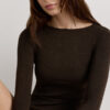 Crewneck Top in Modal Light with Cashmere Lame