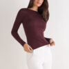 Crewneck Top in Modal Light with Cashmere Lame