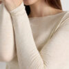 Crewneck Top in Modal Light with Cashmere Lame