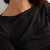 Crewneck Top in Modal Light with Cashmere Lame