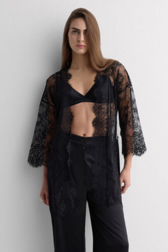 Elegance Embodied Lace Robe