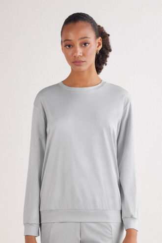 Elevated Cotton Long Sleeve Top in Cotton