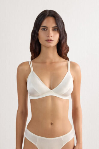 Emma Refined Everyday Bralette Triangle Bra in Silk