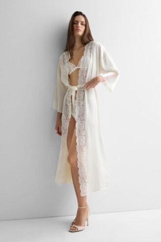 Ethereal Embrace Long Silk Robe