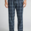 Full Length Pants in Denim Check Print Cloth Full Length Pants in Denim Check Print Cloth