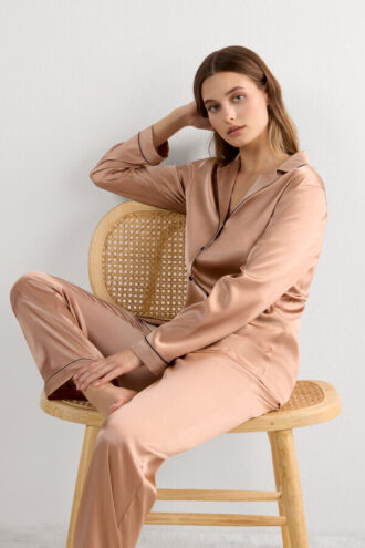 Full Length Silk Pants