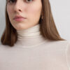 High Collar Bodysuit in Modal Ultralight with Cashmere