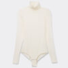 High Collar Bodysuit in Modal Ultralight with Cashmere