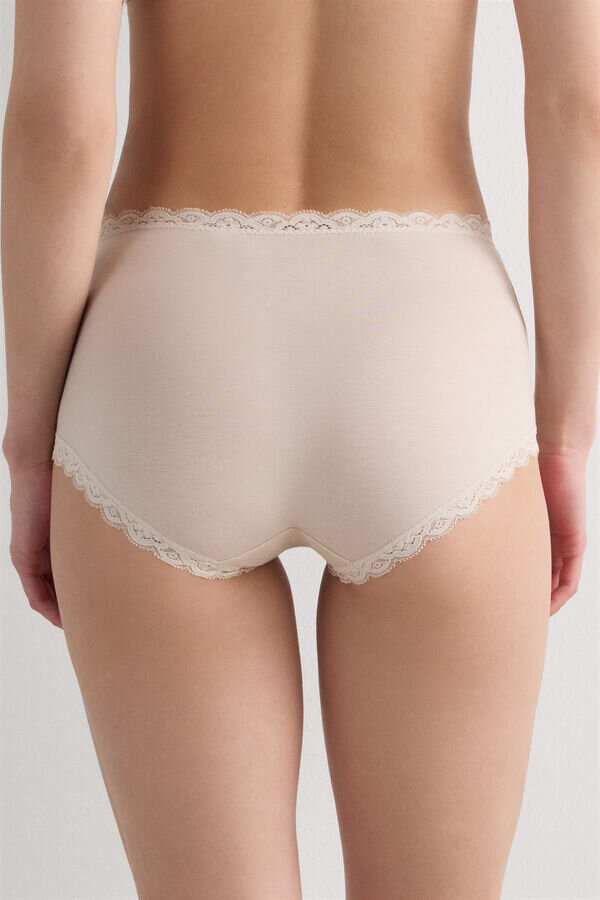 High Rise Cotton and Lace Hipsters High Rise Cotton and Lace Hipsters