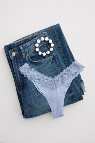 Lace and Microfiber 80S Style Brazilian Lace and Microfiber 80S Style Brazilian