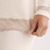 Lace Trim Full Length Pajamas in Modal