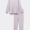 Lace Trim Full Length Pajamas in Modal