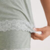 Lace Trim Short Pajamas in Modal