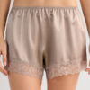 Lace Trim Silk Shorts