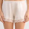 Lace Trim Silk Shorts