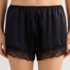 Lace Trim Silk Shorts