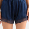 Lace Trim Silk Shorts