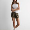 Lace Trim Silk Shorts