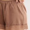 Lace Trim Silk Shorts