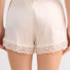 Lace Trim Silk Shorts