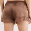 Lace Trim Silk Shorts